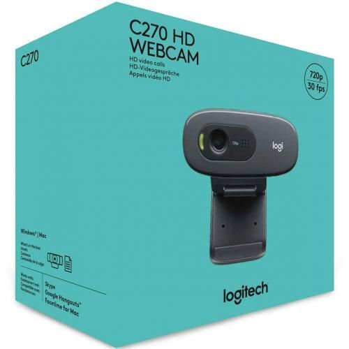 Logitech HD Webcam C270 720p Video Call & Recording / 3MP